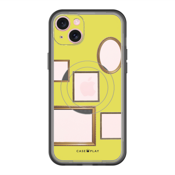 スリムプロテクションプレミアムケース with MagSafe［ Photo Frames - Yellow ］