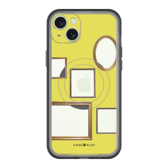 スリムプロテクションプレミアムケース with MagSafe［ Photo Frames - Yellow ］