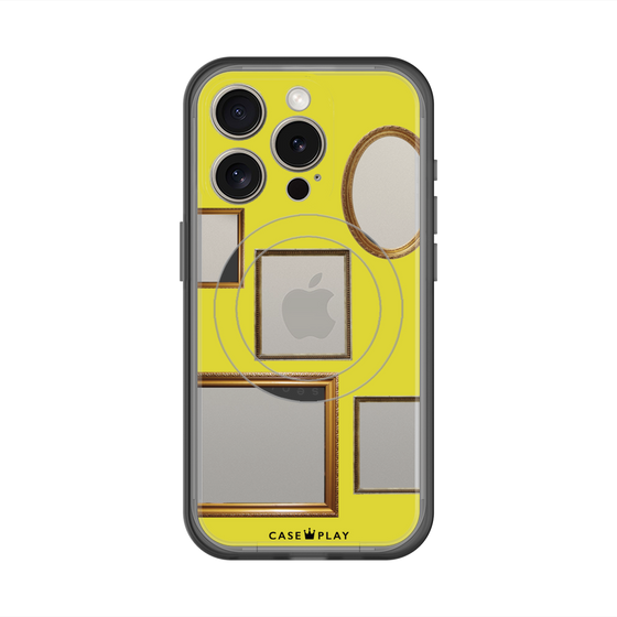 スリムプロテクションプレミアムケース with MagSafe［ Photo Frames - Yellow ］