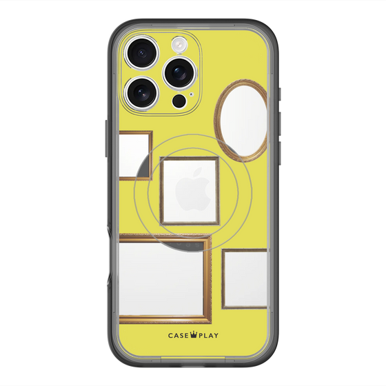スリムプロテクションプレミアムケース with MagSafe［ Photo Frames - Yellow ］