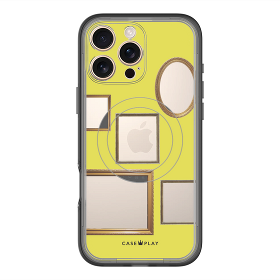 スリムプロテクションプレミアムケース with MagSafe［ Photo Frames - Yellow ］