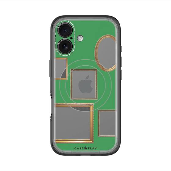 スリムプロテクションプレミアムケース with MagSafe［ Photo Frames - Green ］