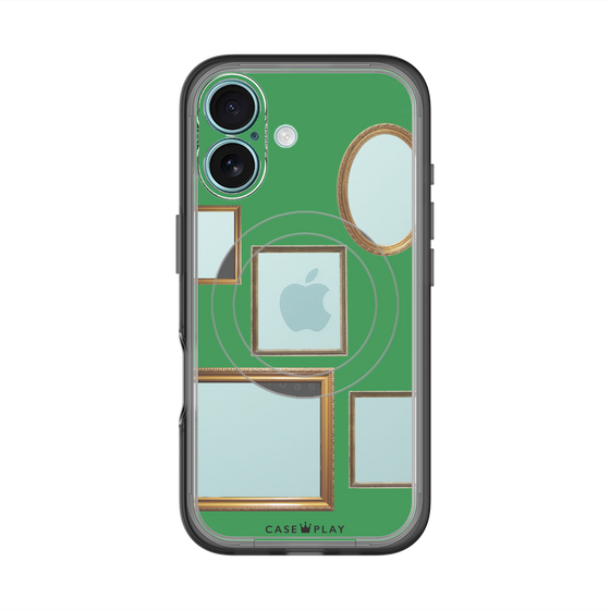 スリムプロテクションプレミアムケース with MagSafe［ Photo Frames - Green ］