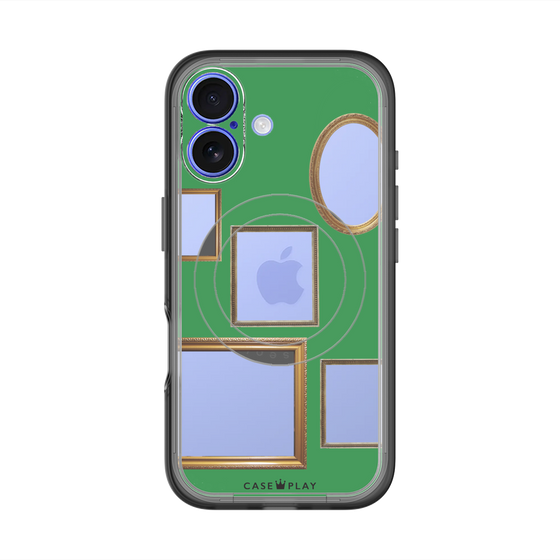 スリムプロテクションプレミアムケース with MagSafe［ Photo Frames - Green ］