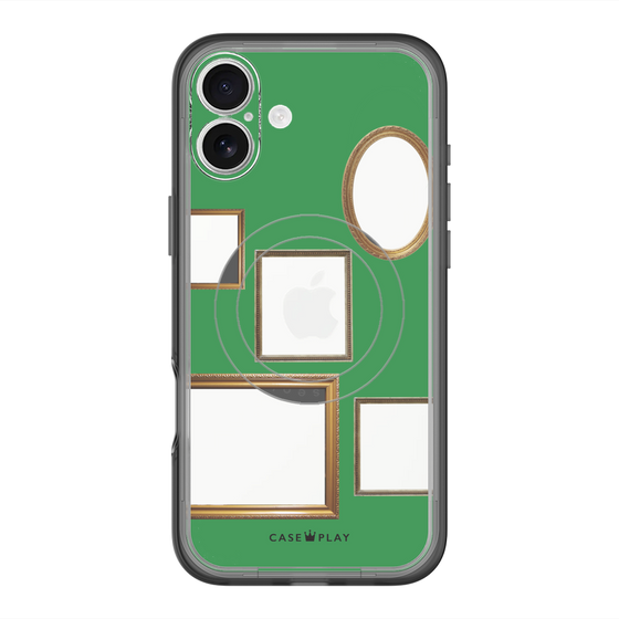 スリムプロテクションプレミアムケース with MagSafe［ Photo Frames - Green ］