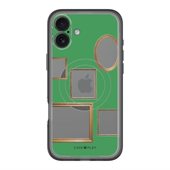 スリムプロテクションプレミアムケース with MagSafe［ Photo Frames - Green ］