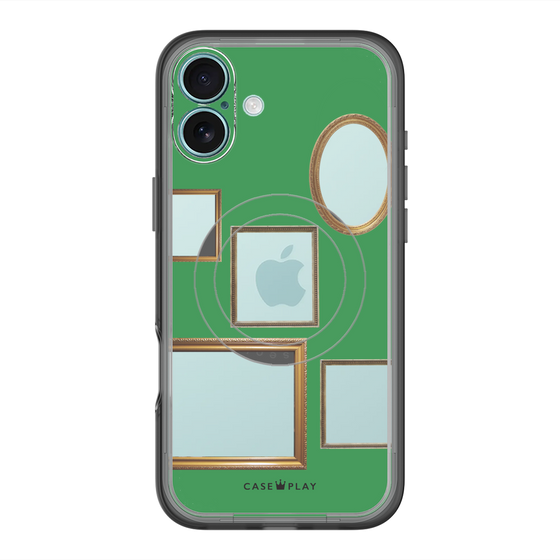 スリムプロテクションプレミアムケース with MagSafe［ Photo Frames - Green ］