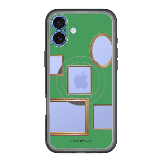 スリムプロテクションプレミアムケース with MagSafe［ Photo Frames - Green ］