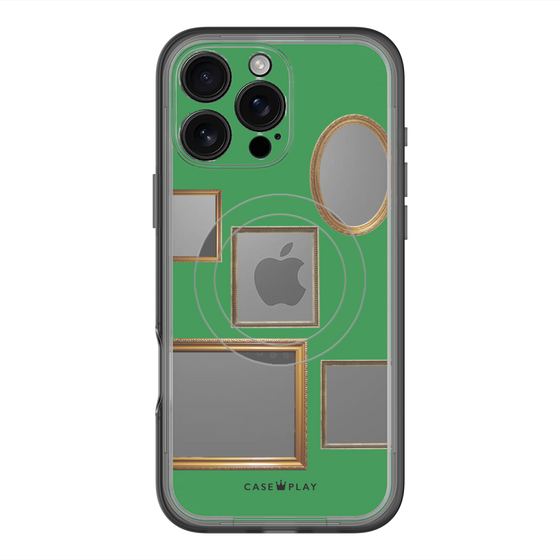 スリムプロテクションプレミアムケース with MagSafe［ Photo Frames - Green ］