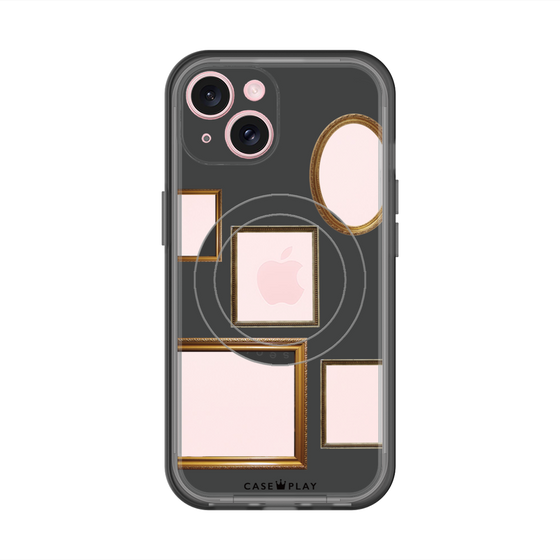 スリムプロテクションプレミアムケース with MagSafe［ Photo Frames - Gray ］