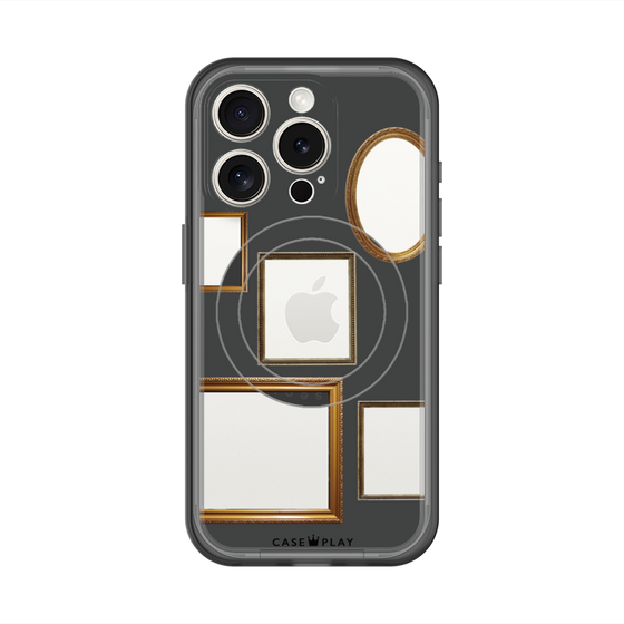 スリムプロテクションプレミアムケース with MagSafe［ Photo Frames - Gray ］
