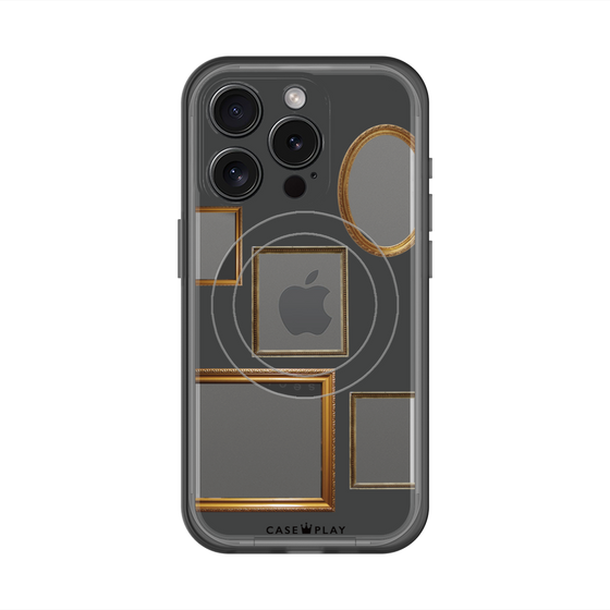 スリムプロテクションプレミアムケース with MagSafe［ Photo Frames - Gray ］