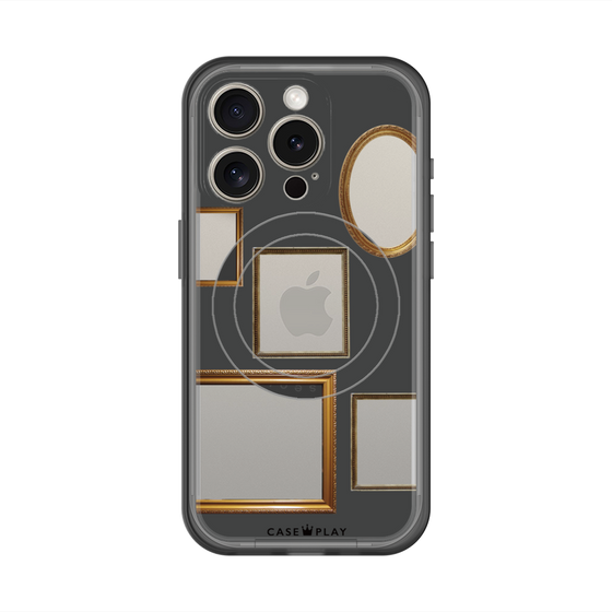 スリムプロテクションプレミアムケース with MagSafe［ Photo Frames - Gray ］