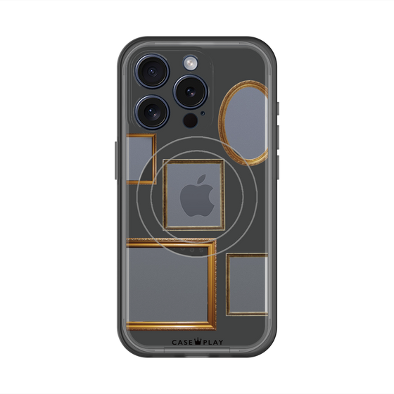 スリムプロテクションプレミアムケース with MagSafe［ Photo Frames - Gray ］
