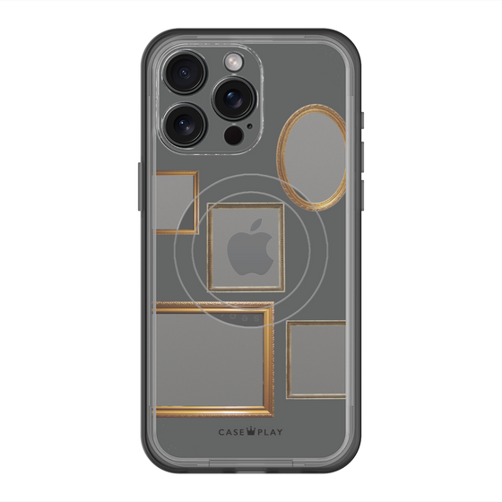 スリムプロテクションプレミアムケース with MagSafe［ Photo Frames - Gray ］