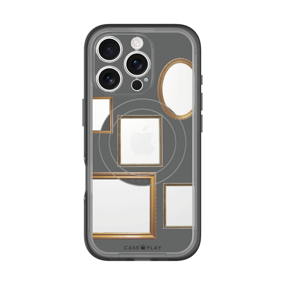 スリムプロテクションプレミアムケース with MagSafe［ Photo Frames - Gray ］