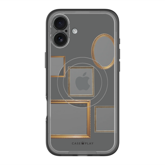 スリムプロテクションプレミアムケース with MagSafe［ Photo Frames - Gray ］