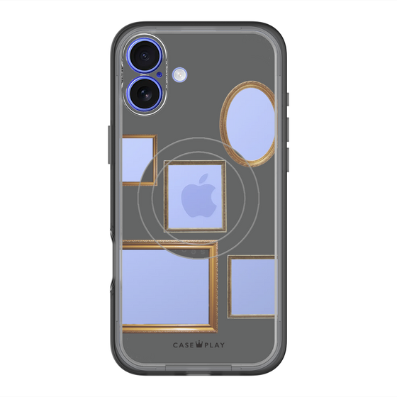 スリムプロテクションプレミアムケース with MagSafe［ Photo Frames - Gray ］