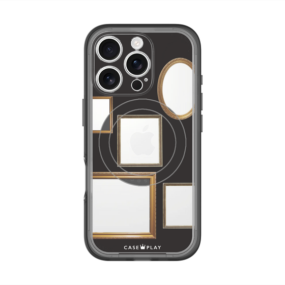 スリムプロテクションプレミアムケース with MagSafe［ Photo Frames - Black ］