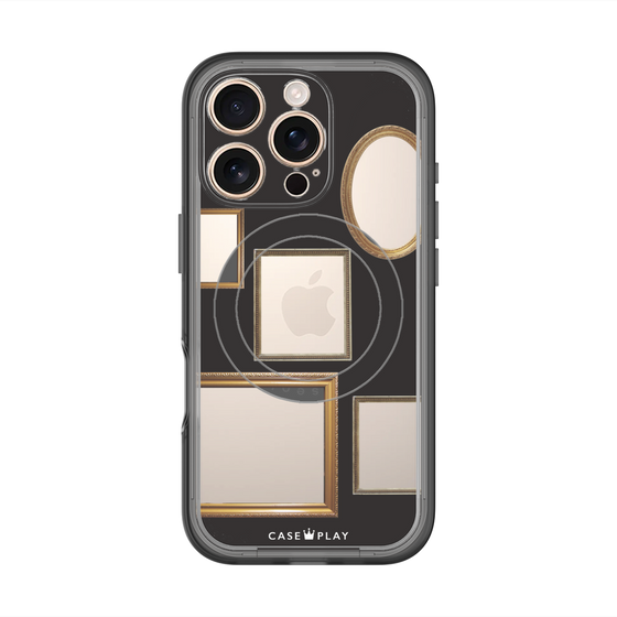 スリムプロテクションプレミアムケース with MagSafe［ Photo Frames - Black ］