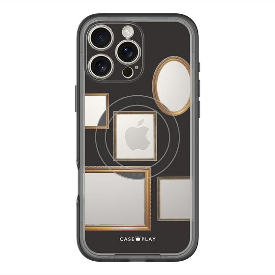 スリムプロテクションプレミアムケース with MagSafe［ Photo Frames - Black ］