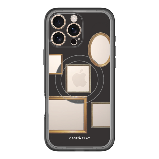 スリムプロテクションプレミアムケース with MagSafe［ Photo Frames - Black ］