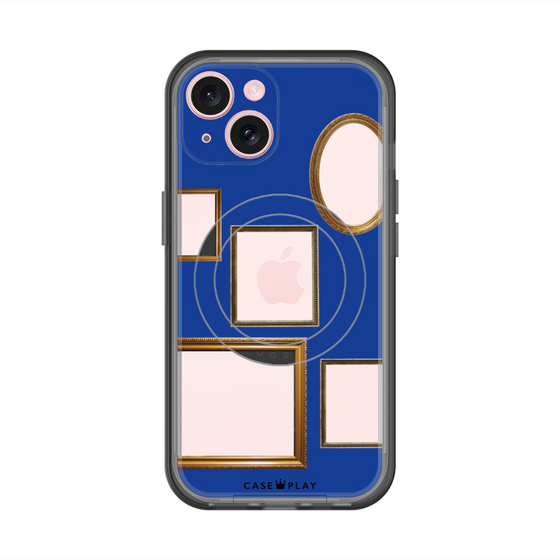 スリムプロテクションプレミアムケース with MagSafe［ Photo Frames - Blue ］
