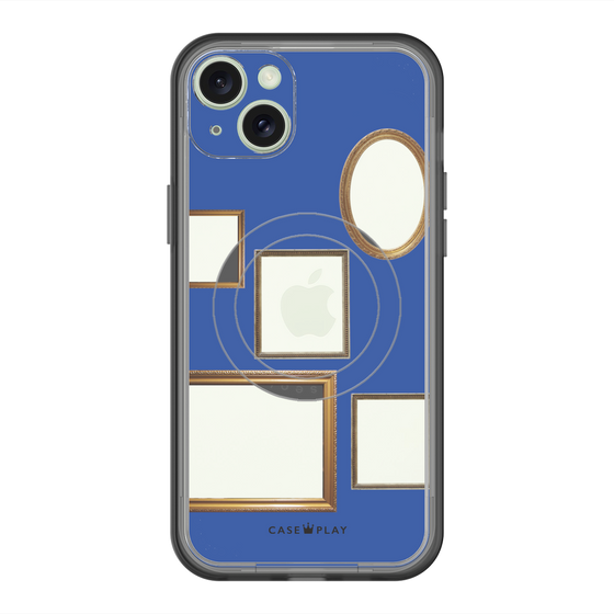 スリムプロテクションプレミアムケース with MagSafe［ Photo Frames - Blue ］