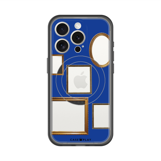 スリムプロテクションプレミアムケース with MagSafe［ Photo Frames - Blue ］