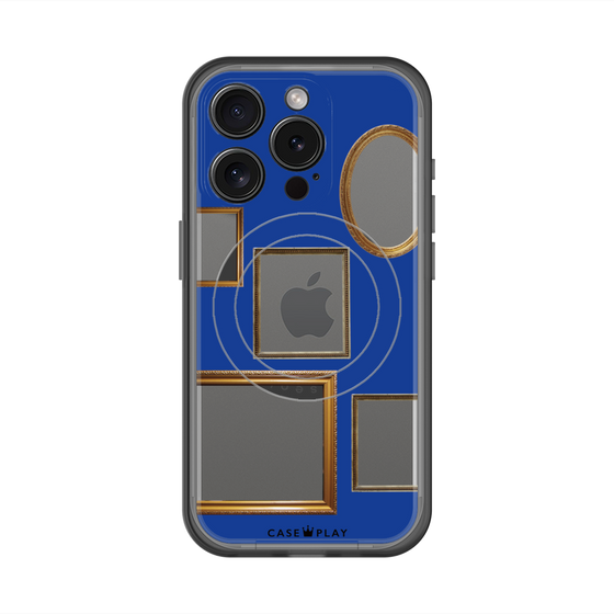 スリムプロテクションプレミアムケース with MagSafe［ Photo Frames - Blue ］