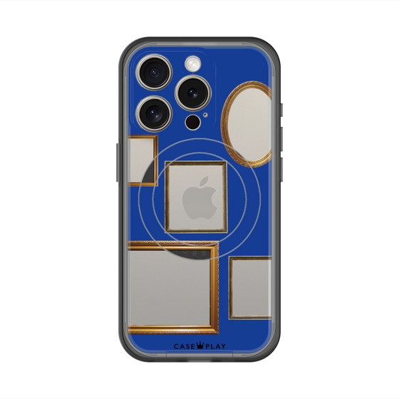 スリムプロテクションプレミアムケース with MagSafe［ Photo Frames - Blue ］