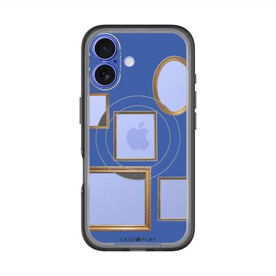 スリムプロテクションプレミアムケース with MagSafe［ Photo Frames - Blue ］