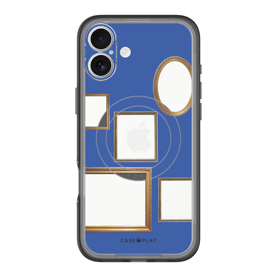 スリムプロテクションプレミアムケース with MagSafe［ Photo Frames - Blue ］