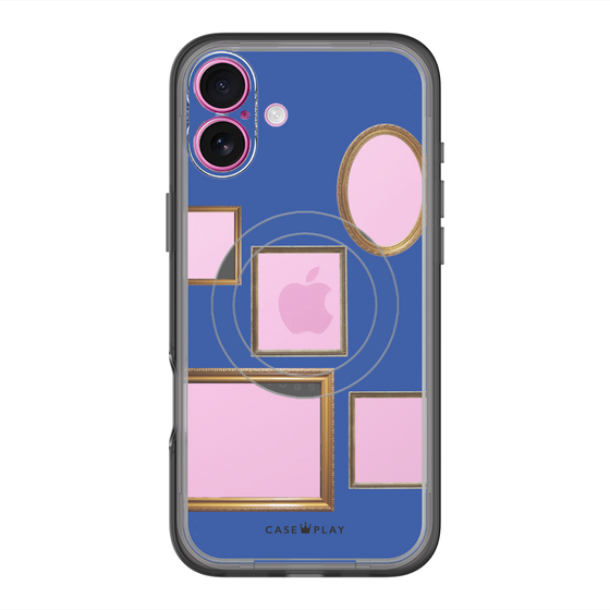 スリムプロテクションプレミアムケース with MagSafe［ Photo Frames - Blue ］