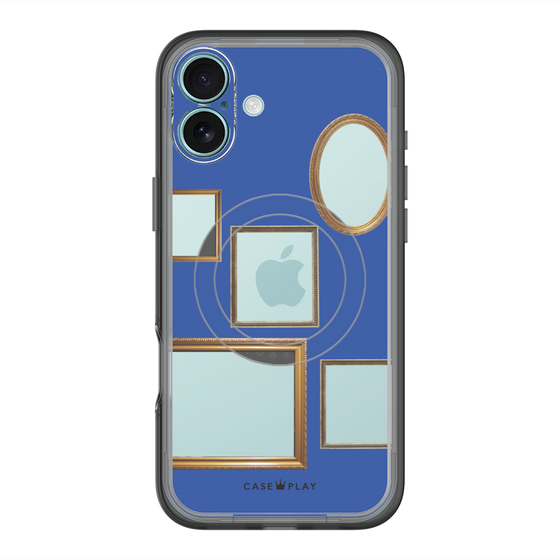 スリムプロテクションプレミアムケース with MagSafe［ Photo Frames - Blue ］