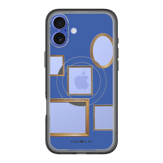 スリムプロテクションプレミアムケース with MagSafe［ Photo Frames - Blue ］