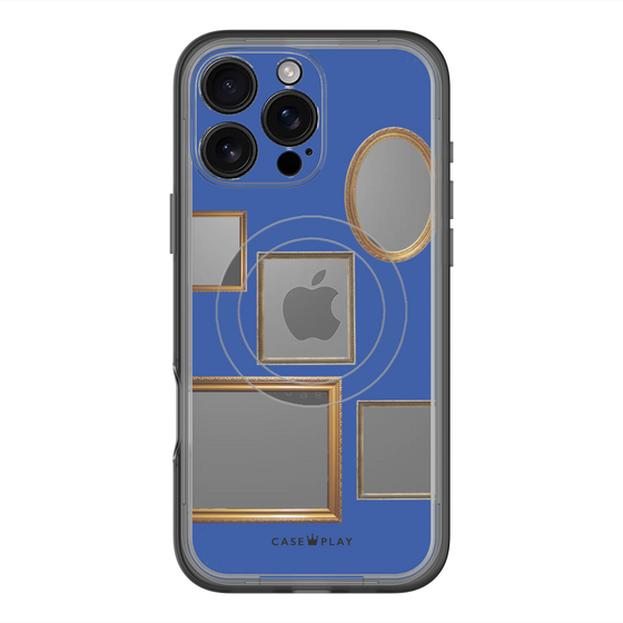 スリムプロテクションプレミアムケース with MagSafe［ Photo Frames - Blue ］