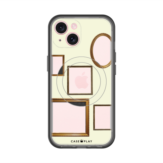 スリムプロテクションプレミアムケース with MagSafe［ Photo Frames - Ivory ］