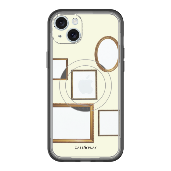 スリムプロテクションプレミアムケース with MagSafe［ Photo Frames - Ivory ］