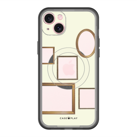 スリムプロテクションプレミアムケース with MagSafe［ Photo Frames - Ivory ］