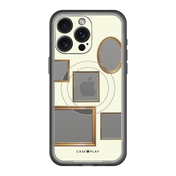 スリムプロテクションプレミアムケース with MagSafe［ Photo Frames - Ivory ］