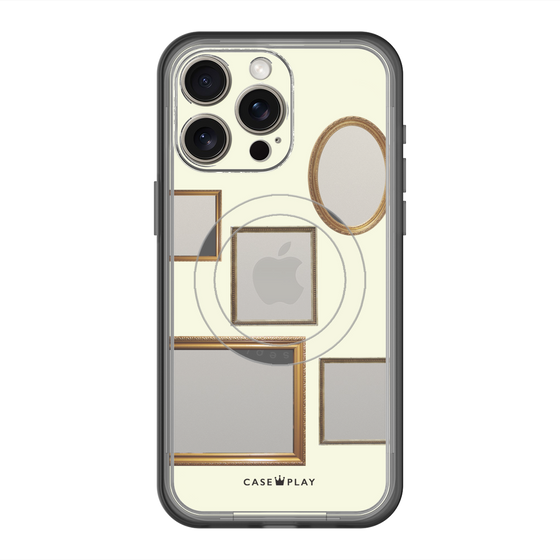 スリムプロテクションプレミアムケース with MagSafe［ Photo Frames - Ivory ］
