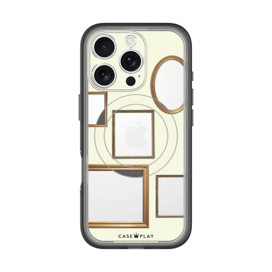 スリムプロテクションプレミアムケース with MagSafe［ Photo Frames - Ivory ］