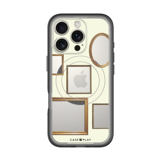 スリムプロテクションプレミアムケース with MagSafe［ Photo Frames - Ivory ］