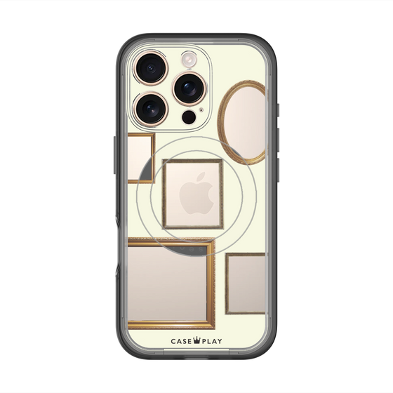 スリムプロテクションプレミアムケース with MagSafe［ Photo Frames - Ivory ］