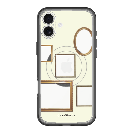 スリムプロテクションプレミアムケース with MagSafe［ Photo Frames - Ivory ］