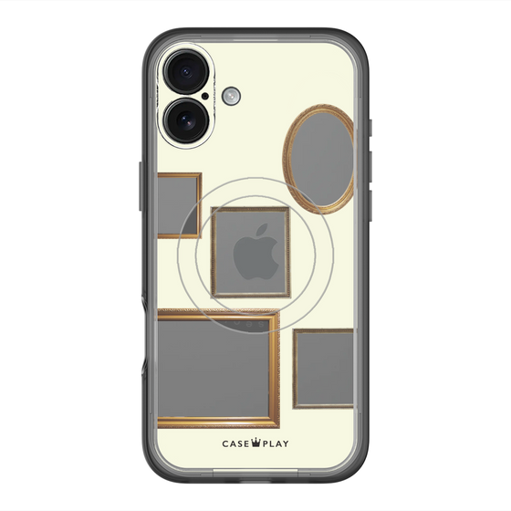 スリムプロテクションプレミアムケース with MagSafe［ Photo Frames - Ivory ］