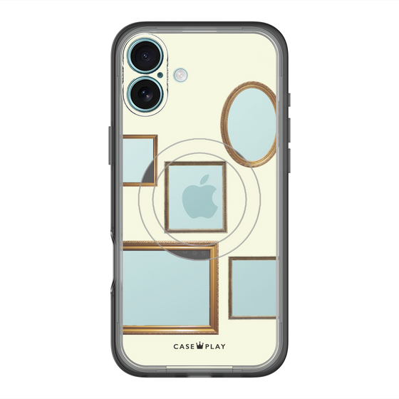 スリムプロテクションプレミアムケース with MagSafe［ Photo Frames - Ivory ］