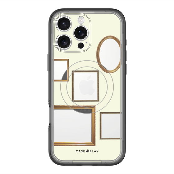 スリムプロテクションプレミアムケース with MagSafe［ Photo Frames - Ivory ］