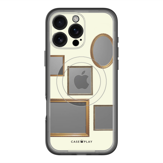 スリムプロテクションプレミアムケース with MagSafe［ Photo Frames - Ivory ］